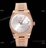 (GM) Copy Rolex Day-Date 40 mm Rose Gold Silver Watch Swiss 2836 Movement_th.jpg